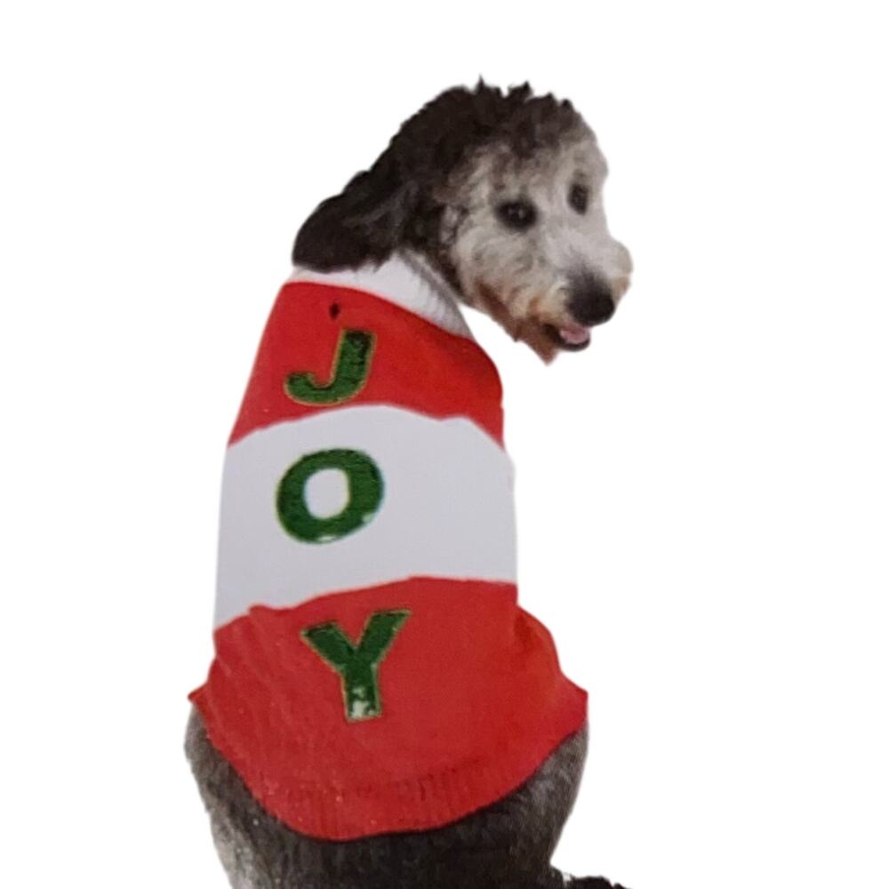 NWT Wondershop Dog Sweater Medium Christmas JOY Red Holiday Pet Outfit Target‎